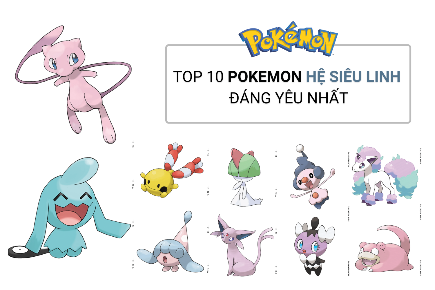 TOP 10 POKEMON HỆ SIÊU LINH ĐÁNG YÊU NHẤT